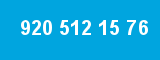 920 512 15 76 920 512 15 76
